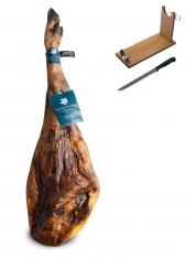 Jamón de Bellota 100% Ibérico Sánchez Romero Carvajal + jamonero + cuchillo