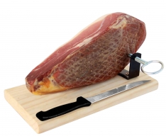 Mini jamón curado Artysán + jamonero + cuchillo