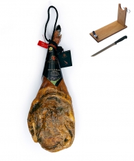 Paleta de bellota ibérica 50% raza ibérica Revisan Ibéricos entera + jamonero + cuchillo
